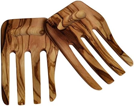 Pacific Merchants Acaciaware Hardwood 7 Inch Salad Hands and Serving Set