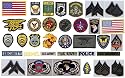 Military, Army, Navy, USMC, & Flag Patches (Subdued & Regular)