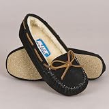 Tamarac by Slippers International 955201 Women’s Molly Pile-Lined Moccasin,Black,7 M US