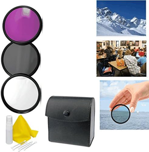 Fujifilm FinePix HS50EXR Appropriate 3-Piece Multiple Coated Filter Kit (58mm) + 3pc Cleaning Kit
