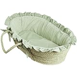 Sherbert Celery Moses Basket for Dolls