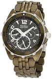 Armitron Men's 20/4801BKGN Black Dial Multi-Function Green Aluminum Bracelet Watch