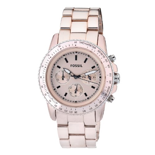Fossil Women's CH2707 Quartz Chronograph Aluminumrose Dial Watch