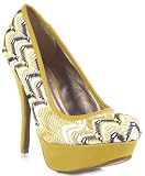 Qupid Onyx-70 Printed High Heel Pump