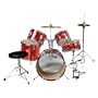 Percussion Plus 5-piece Junior Drum Set w/Hi-hat - Red