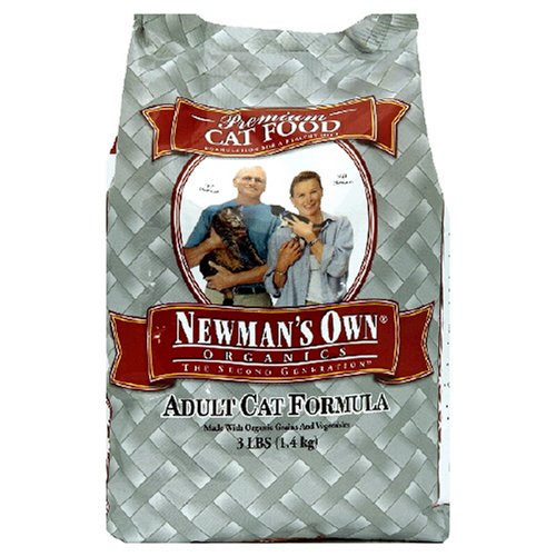 Newman's Own  Organics Adult Cat Chicken & Rice Dry Formula, 48-Ounce Bags (Pack of 2)
