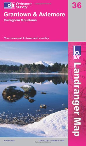 lr036 grantown aviemore and cairngorm mountains landranger maps os landranger map