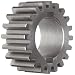 Boston Gear GF20 Plain Change Gear, 14.5 Degree Pressure Angle, 10 Pitch, 1.250" Bore, 20 Teeth, Steel
