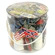 Civil War Soldier 102 Piece Playset: Bucket of 54mm Plastic Army Men and Accessories 1:32 Scale
