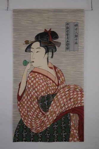 Made in Japan Noren Curtain Tapestry Ukiyoe Bidoro by Marumi Japan