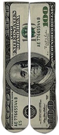Elite Benjamin Franklin 100 dollar bill Digital sublimated tube socks