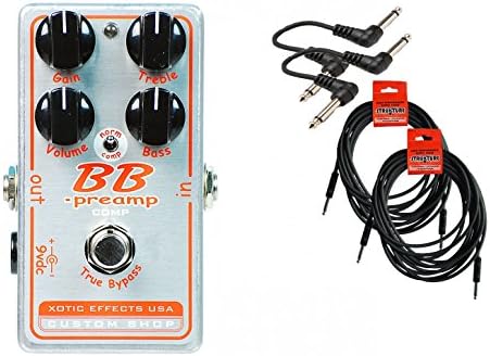 Xotic Effects BB Preamp Comp OD Cable Bundle w/ 4 free Items: 2x 18.6' Strukture Cables, 2x Hosa Patch Cables