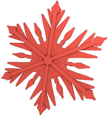 3D Printed - Froze Snowflake - Red plastic