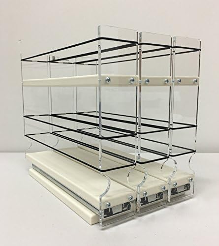 Vertical Spice - 222x1.5x10 DC - Spice Rack - 3 Drawers - 15 Regular/15 Half-size Capacity - Cabinet Mounted - Shallow