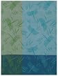 100% Cotton Jacquard Dragonflies Aqua Blue Dishtowel 18" X 28" Set / 6