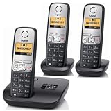 Gigaset  - A400A Trio - Téléphone sans fil DECT/GAP avec Répondeur - Argent/Noir
