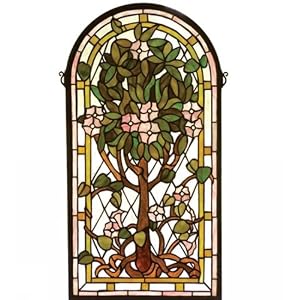 15 Inch W 29 Inch H Arched Tree Of Life Window Windows by Meyda