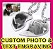 Custom Photo Engraving Split Heart Charm Dog Tag-Free Chain & GiftBox