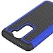 LG Escape 3 Case, LG Phoenix 2 Case, LG K8 Case, LK [Shock Absorption] Hybrid Armor Defender Protective Case Cover for LG Escape 3 / LG Phoenix 2 / LG K8, Blue