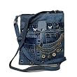 Denim Studded Purse Crafted from Vintage Denim