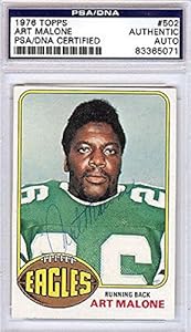 Art Malone Autographed Signed 1976 Topps Card #83365071 - PSA/DNA Certified - NFL Slabbed Autographed Cards