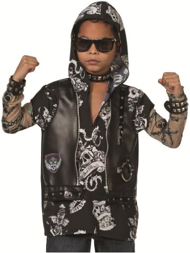 PUNK HOODY HOODIE CHILDRENS BOYS FANCY DRESS PARTY OUTFIT HALLOWEEN RARE COSTUME