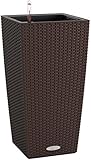 Lechuza Cubico Cottage 30 Planter, Mocha Wicker