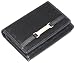 GENUINE NEW BUXTON WOMAN'S MULTI COMPARTMENT BLACK SQUARE PRINT WALLET