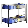 Walker Edison Twin-Over-Twin Bunk Bed, Black by Walker Edison