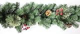 Good Tidings CMGT920012A Garland Mixed Tip Cashmere Berries Cones - 9-Foot by 12-Inch