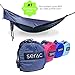 Serac [Premium Double Hammock & Strap Bundle] Sequoia XL Wide Camping Hammock with Ultralight Ripstop Nylon and Quick-Hang Suspension System - for The Backpack, Travel & Camping (Midnight Navy/Black)