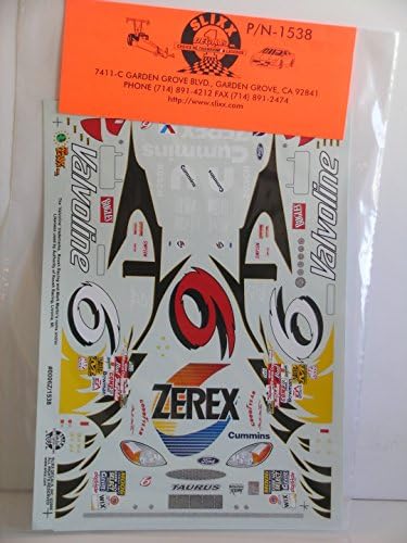 Slixx Decals "Valvoline/Cummins/Zerex for Revell 2000 Taurus Stock Car"
