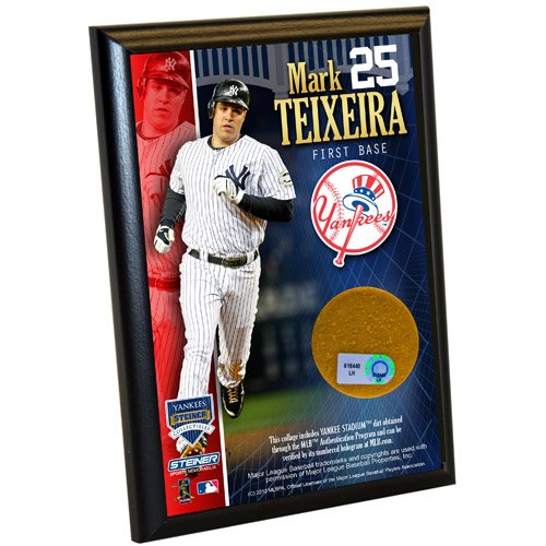 MLB New York Yankees Mark Teixeira 4-by-6-Inch Dirt Plaque
