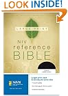 NIV Large Print Reference Bible, Personal Size, Thumb Indexed (Black Bonded Leather)