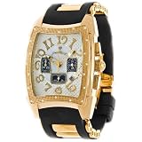 Just Bling Men's JB-6109-B Soldier III Gold Chronograph Diamond Watch