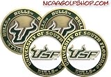 (4) South Florida Bulls Golf Ball Markers