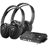 Power Acoustik HP-902RFT 2 Swivel Ear Pad 2-Channel RF 900 Mhz Wireless Headphones with Transmitter