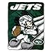 Northwest NFL New York Jets Unisex-Adult Micro Raschel Throw Blanket, 46