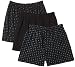 Intimo Men's 3 Pair Knit Boxers Gift Set,Black,Large