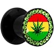 2 Gauge Rasta Pot Leaf Acrylic Stash Plug