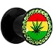 2 Gauge Rasta Pot Leaf Acrylic Stash Plug