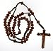 2 Rosary Necklaces Light/Dark Crown Plastic Beads - 23 In Necklace - Sold as a Pair