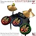 Metal Flames Skin by WraptorSkinz fits Guitar Hero 4 World Tour Drum Set for Nintendo Wii, XBOX 360, PS2 & PS3 (DRUMS NOT INCLUDED)