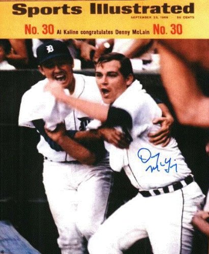 Autographed/Hand Signed 8x10 Photo Denny Mclain Detroit Tigers