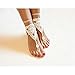San Tokra Bridal Beach Wedding Foot Jewelry Gift Sexy Ankle Bracelet Crochet Barefoot Sandals for Women, New Nude Shoes