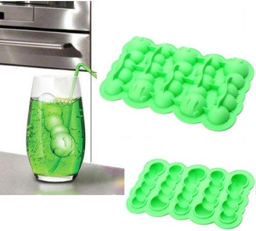Creative TPR Household Party Caterpillar Shaped Freeze Ice Mold Tray-Green by TJSpecial
