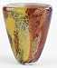 Mouth Blown Splattered Multi Color "Firestorm" Fine Crystal Vase