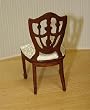 Dollhouse Miniature Round Back Miniature Handcarved Walnut Chair