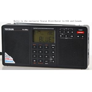 Tecsun PL398BT DSP Digital AM/FM/LW Shortwave Radio with Dual Speakers & Bluetooth, Black