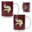 Minnesota Vikings NFL 2pc Gameball Ceramic Mug Set - Primary logo by Great American Products